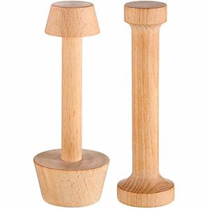 Double-Sided Wooden Tart Tamper Set For Mini Pies, Tarts And Desserts